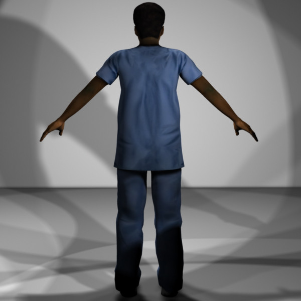 3d male characters model - Medical Personnel Collection Rigged - Men #1 by MasonMotion